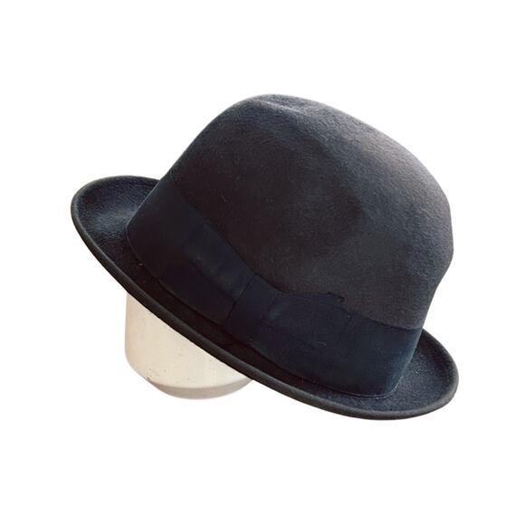 Vintage Borsalino Augusta Gray Felt Fedora – Dickenson & Co.  Size 7¼ - Picture 1 of 8